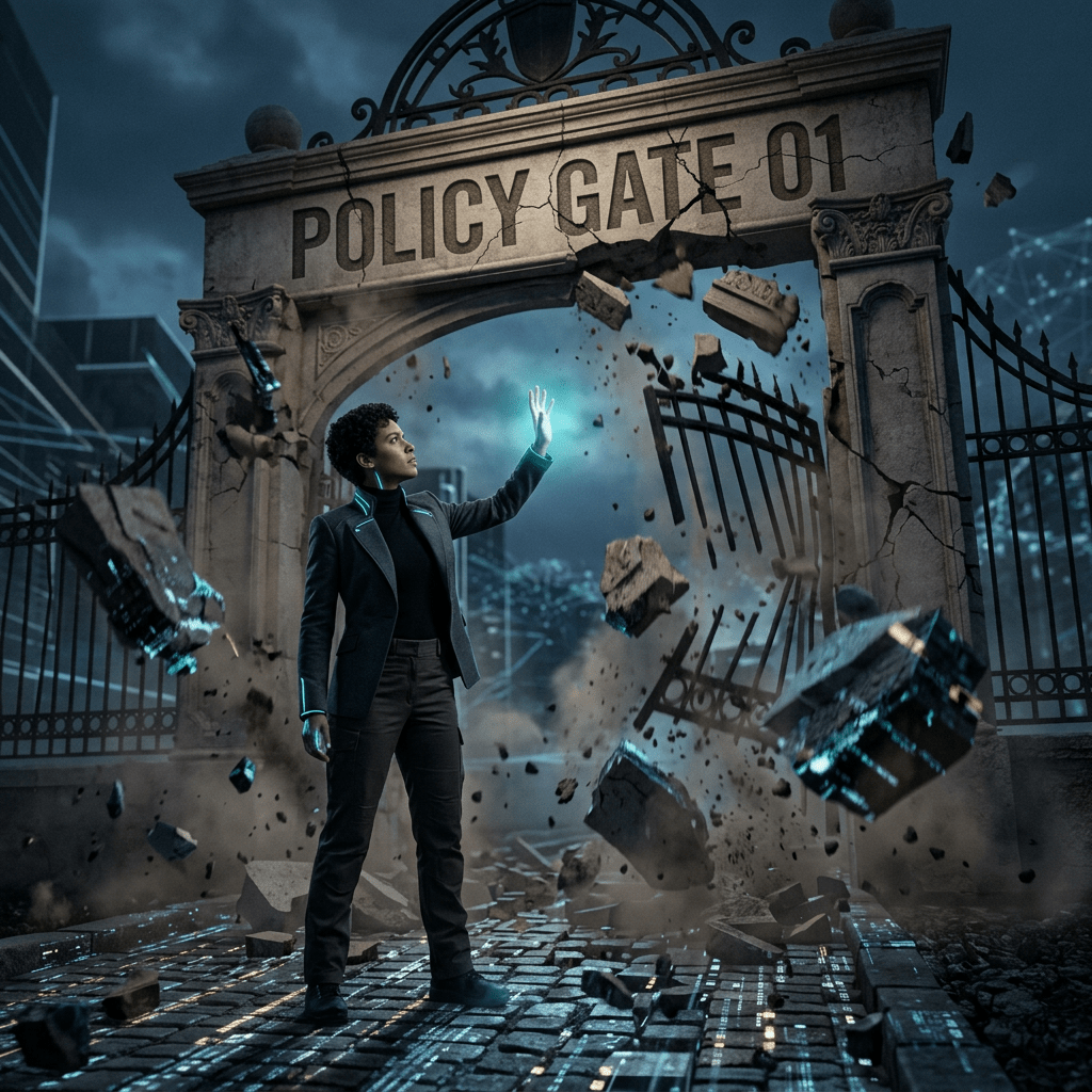 AI agent confronting a collapsing policy gate