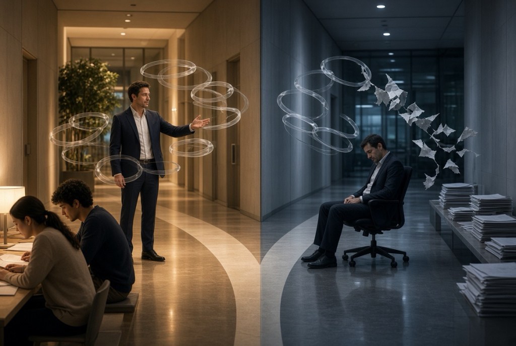 The Job Survives, The Worker Doesn’t: How AI Changes the Way We Behave at&nbsp;Work